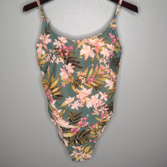 Kona Sol Swim Kona Sol One Piece Swimsuit Large Green Floral